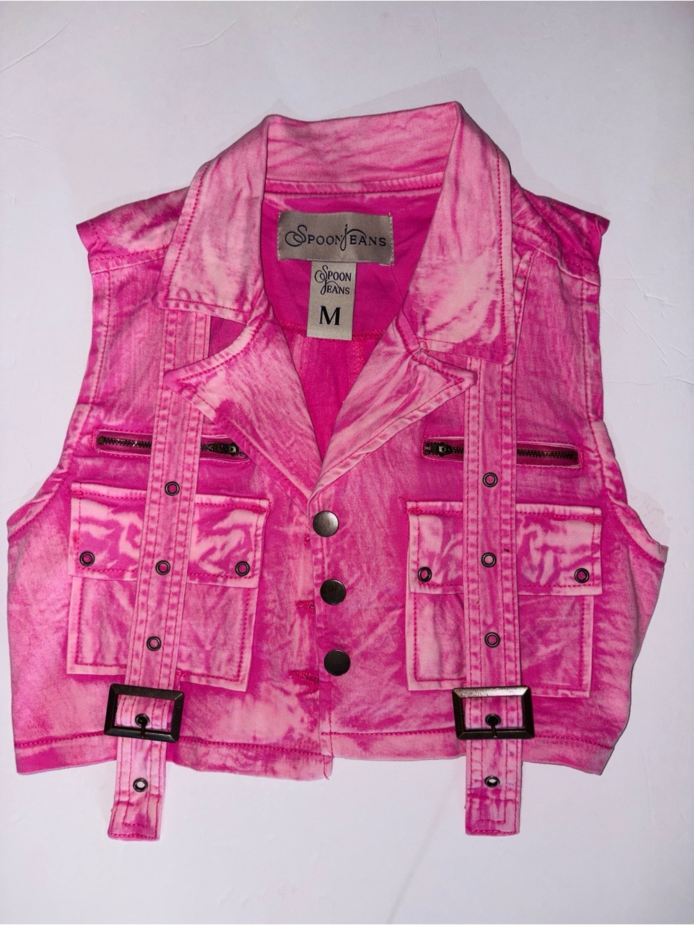 Spoon Jeans Pink Denim Vest